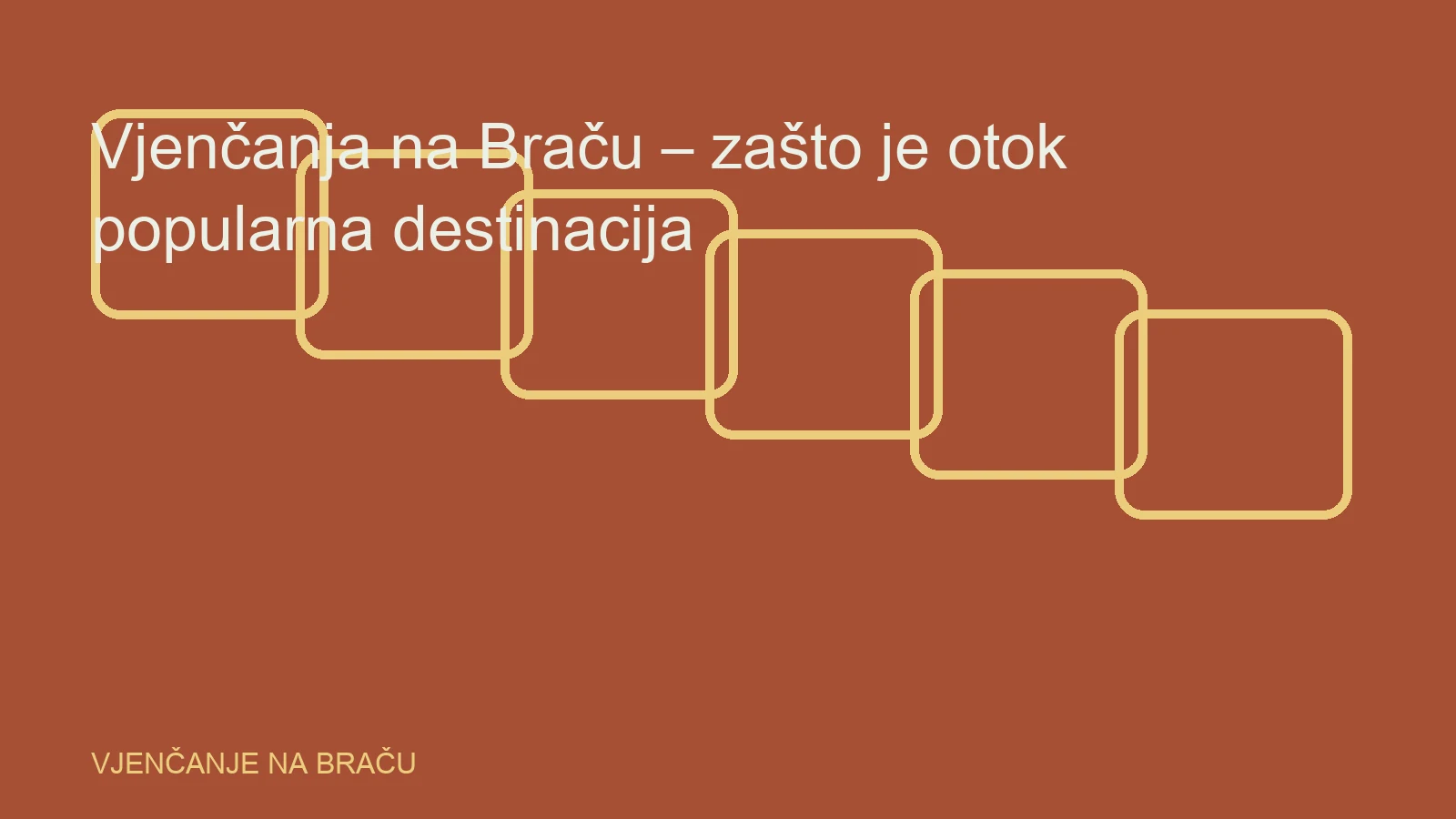 Urednička ilustracija za temu vjenčanje na Braču