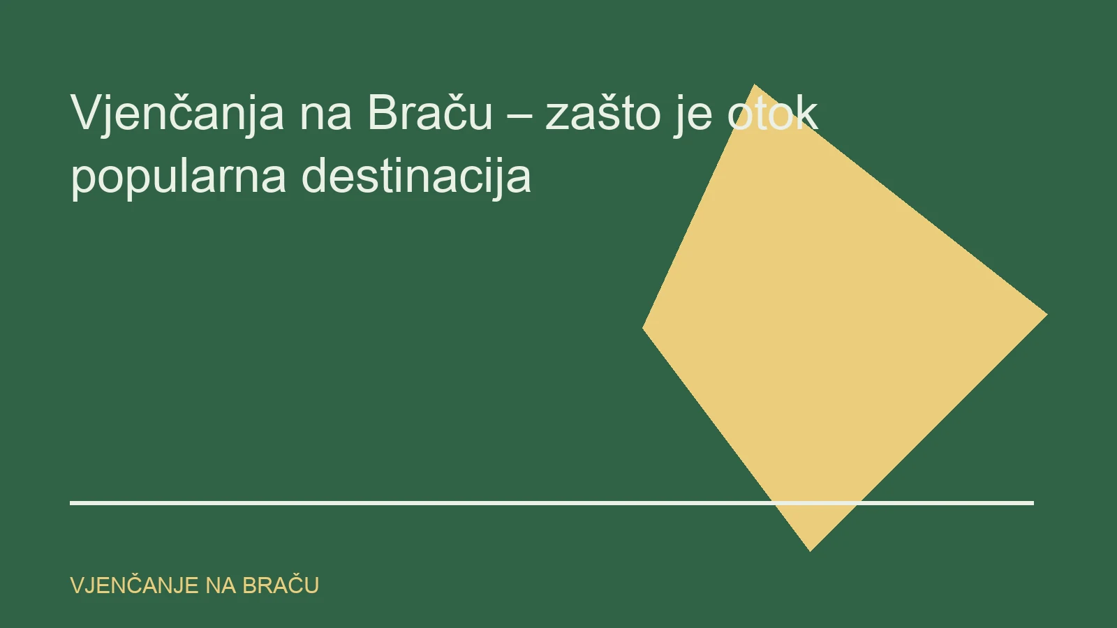 Urednička ilustracija za temu vjenčanje na Braču